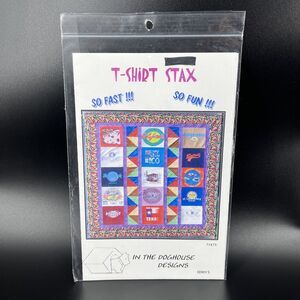 T-Shirt Stax Quilt Pattern By In the Doghouse Designs IDH15 Completed 71" x 75"